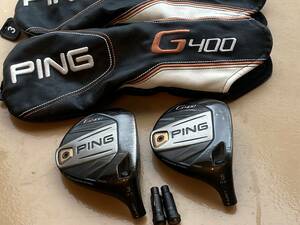 人気の名器 PING G400 FW 3W5W ヘッド2個セット ヘッドカバー付き