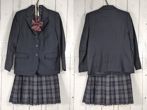 【as659】大阪府 北摂つばさ高校 女子用 制服 学生服 ブレザー+夏服/冬服スカート+リボン◆g87