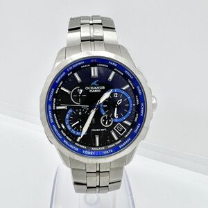 3214 CASIO カシオ OCEANUS オシアナス マンタ OCW-S2400 電波ソーラー SL 紺 稼働品 腕時計