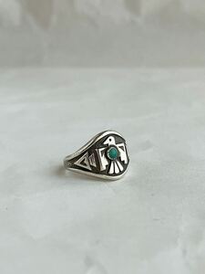 VINTAGE BELL TRADING POST Sterling Silver サンダーバード リング 40s50s60s インディアン ナバホ 925 ターコイズ