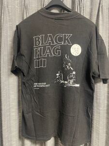 BLACKFLAG ブラックフラッグ レイモンドペティボン Raymond Pettibon Tシャツ USA製 墨黒 90sビンテージ 黒 裾シングル