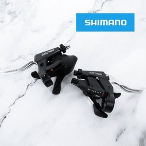 【1円★現状品】shimano シマノ デュアルコントロールレバー DEORE XT ST- 左M737/M739右 シフト&ブレーキ一体型 3×8速 動作未確認 43120