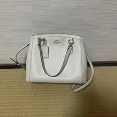 COACH ショルダーバッグ ホワイト 中型 レザー　ハンドバッグ