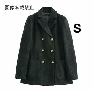 vintage ヴィンテージ レトロ コーデュロイ ダブル テーラードジャケット アウター Sサイズ レディース ★ZARA 好きな方に★冬新作 新品★