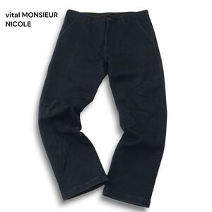 【美品】vital MONSIEUR NICOLE ムッシュ ニコル 通年 ストレッチ スウェット デニムライク パンツ Sz.50 メンズ インディゴ　A4B06195_C#R