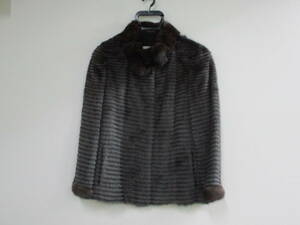 【9017】★美品★ 毛皮 ジャケット VIOLETA KOPENHAGEN FUR コペンハーゲンファー サイズ Ｌ バーガンディクオリティ ミンク 軽量 コート