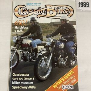 B2920　1989　「CLASSIC BIKE」　クラシックバイク　英国　旧車雑誌　英国車　ビンテージ　自動車