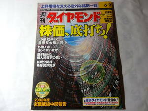 最終出品 雑誌「週刊ダイヤモンド 2001.6.2.」金余り相場と経営改革 世代別資産配分 上昇相場の意外な銘柄 和製ハイブリットカー 植草一秀