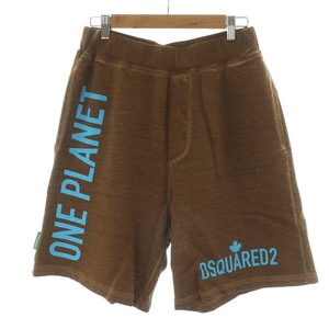 未使用品 ディースクエアード DSQUARED2 タグ付き One Life Shorts ショートパンツ ハーフパンツ ロゴ S78MU0034 /AN2 茶 ブラウン S ■GY2