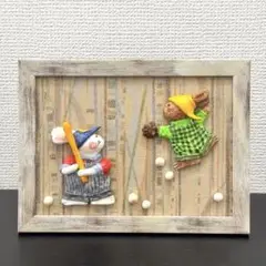 うさちゃん『野球少年』 粘土 ハンドメイド