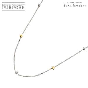 スタージュエリー Star Jewelry スター ダイヤ ネックレス 40cm K18 WG YG ホワイト イエロー ゴールド 750 星 Diamond Necklace 90246058