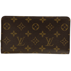 ルイ・ヴィトン Louis Vuitton ポルト モネ ジップ 札入れ 小銭入れ 長財布 モノグラム ブラウン M61727 レディース 【中古】