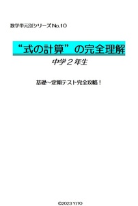 ※数学オリジナル単元別シリーズPart10　『“式の計算”の完全理解』　中学２年生　　◎新中学問題集などでも成績が上がらない皆さんへ