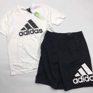 adidas アディダス M ESS BIGロゴ スウェットショーツ(ウラゲ) CD8268GN0797上下セットサイズL