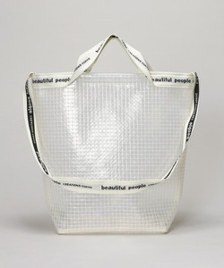 Z1493 beautiful people　ビューティフルピープル ビニール ロゴテープ ショルダー ハンド バッグ 2WAY vinyl logo tape shoulder BAG