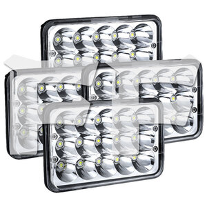 送料無料.. 4x6 LED ヘッドライト H4ソケット Hi/Low H4656 H4651 H4652 H466 H6545 ピータービルト・ケンワース・トラック YYC45W 新品