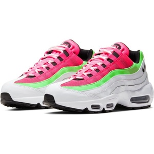 送料無料 23cm●定価18700円 ナイキ エア マックス 95 白 ピンク 黄緑 NIKE WMNS AIR MAX 95 CJ0624-101 ウィメンズ スニーカー 人気