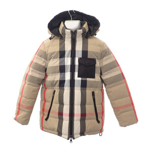 【中古】【ABランク】バーバリー BURBERRY ノバチェック ダウンジャケット 8033430 リバーシブル ナイロン ベージュ×ブラック【ISEYA】