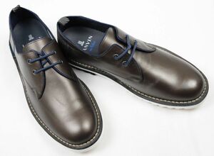 ●LANVIN en Bleuランバンポストマンシューズ(86214,濃茶,25.5,プレーントゥ)新品