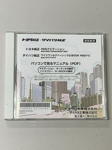 トヨタ純正 ダイハツ純正 HDDナビ NHDT-W59G／NHDT-W59 パソコンで見るマニュアル CD-ROM