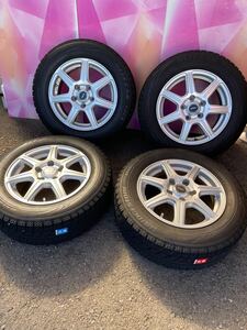 セレナ ブリヂストン ブリザックVRX 15インチ 195/65R15 BS 4本セット　114.3 5H 6J 45 スタッドレス BRIDGESTONE タイヤ