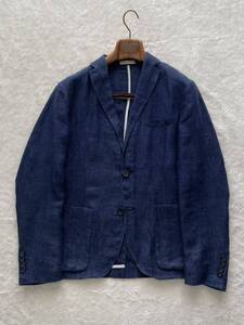 BEAMS購入 Mr.Rick Tailor size44 イタリア製リネンジャケット メンズ ネイビージャケット ネイビーブレザー 春夏 Brilla