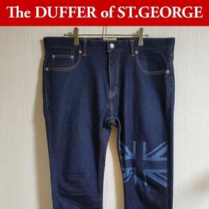 The DUFFER of ST.GEORGE ザ ダファー オブ セント ジョージ デニム Gパン ジーンズ 日本製 MADE IN JAPAN ネイビー サイズ34 【k146】