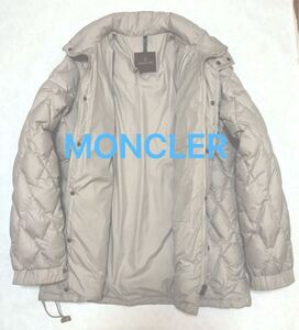 モンクレール MONCLER 高級茶タグ　人気ダウンジャケット ライトベージュ　ドライクリーニング済み　フード付き　美品　