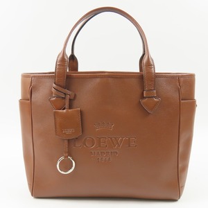 94400★1円スタート★LOEWE ロエベ 極美品 ヘリテージ ハンドバッグ ヴィンテージ トートバッグ レザー ブラウン