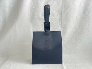 ST0606-9　ゆうパック着払い　Yves Saint Laurent　ハンドバッグ　イヴ・サンローラン　ネイビー系　カバン　