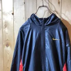 ss4139 NIKE ナイキ ウィンドブレーカー シャカシャカ 黒 赤 M