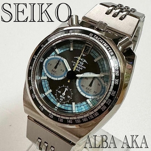 853 希少！セイコー/アルバ/AKA/クロノグラフ/V657-6060/1970年代/腕時計/メンズ/絶版モデル/クォーツ/SEIKO ALBA/アンティーク稼働良品
