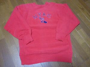 XXL/NYAC/NewYork AthleticClub/ビンテージ/80s/トリコタグ/チャンピオンChampion/リバースウィーブ/スウェット/トレーナー/レッド