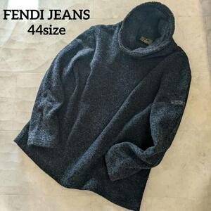 FENDI　JEANS　フェンディジーンズ　タートルネック　オフタートルプルオーバー　44　イタリア　大きいサイズ　