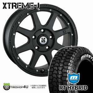 4本セット XTREME-J 17x7.5J 5/127 +40 FBK MONSTA RT HYBRID R/T 265/70R17 ホワイトレター ジープ ラングラー