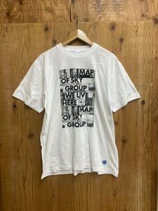 新品　Lサイズ Map of sky beauty and youth united arrows Tシャツ ホワイト 半袖 クルーネック 白 メンズ　ユナイテッドアローズ　