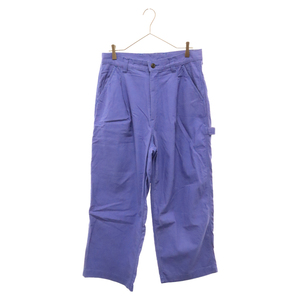 URU ウル COTTON OXFORD / 1 TUCK PAINTER PANTS 22SCO02 ペインターパンツ ブルー