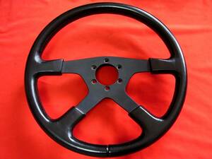 old momo steering wheel 37.0Φ 1pcs black leather seamless 1991 希少シームレス トヨタ純正 toyota genuine product supra スープラ