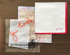 Jim Thompson Thai Silk　ジムトンプソン　タイシルク　ハンカチ　未使用