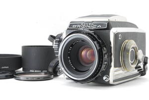 【美品】ZENZA BRONICA S2 フィルムカメラ / NIKKOR-P 75mm F2.8 レンズ #444-1