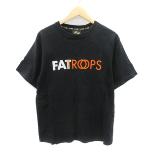 エフエーティー FAT Tシャツ カットソー 半袖 プリント SKINNY L 黒 ブラック /YK24 メンズ