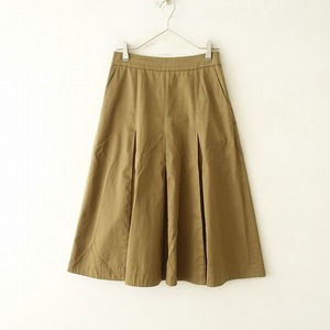 //【定価3.7万】マーガレットハウエル MARGARET HOWELL *HIGH DENSE COTTON TWILLスカート*2綿タックカーキ(sk27-2311-12)【71K32】