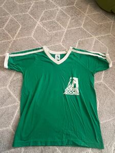 90年代　YOUTH L AUGUSTA オーガスタスポーツウェア　VネックTシャツ　みどり