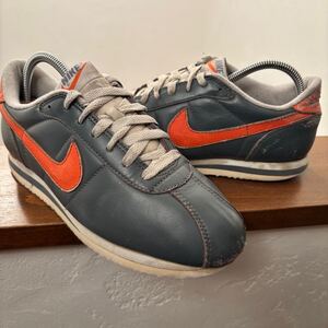 激レア逸品　NIKE LEATHER CORTEZ 灰×橙 ヴィンテージ　90s