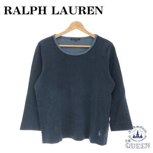 ☆美品☆ RALPH LAUREN ラルフローレン セーター トップス ブルー L 901-142 送料無料