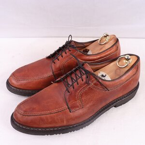 アレンエドモンズ 10 B / 27.0cm 前後 Uチップ 茶 ブラウン ALLEN EDMONDS Wilbert USA製 ドレス メンズ 革靴 中古 古着 ds4764