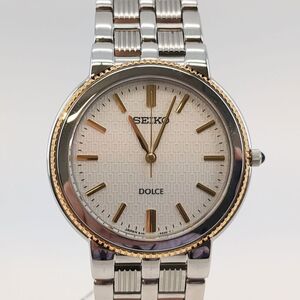 セイコー ドルチェ 8J41-0A20 クオーツ メンズ 腕時計 ホワイト文字盤 SEIKO 箱付 電池交換済 SS QZ DOLCE ◆3107/SBS通り店