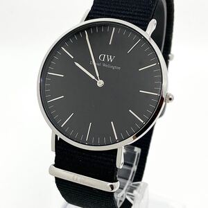 腕時計 メンズ Daniel Wellington クォーツ quartz ブラック Black 黒 シルバー silver B40S19 ダニエルウェリントン Watch Y2127 