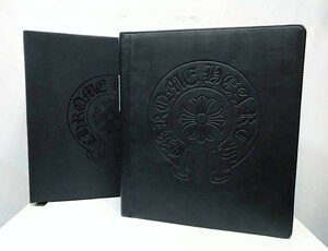 希少 廃盤 新品未使用 CHROME HEARTS クロムハーツ レザー A4 バインダー 黒 ホースシュー