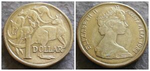  オーストラリア 1ドル 硬貨 1984年 B-0010